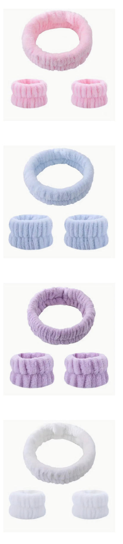 Make up fuzzy head bands with wristband-Hair