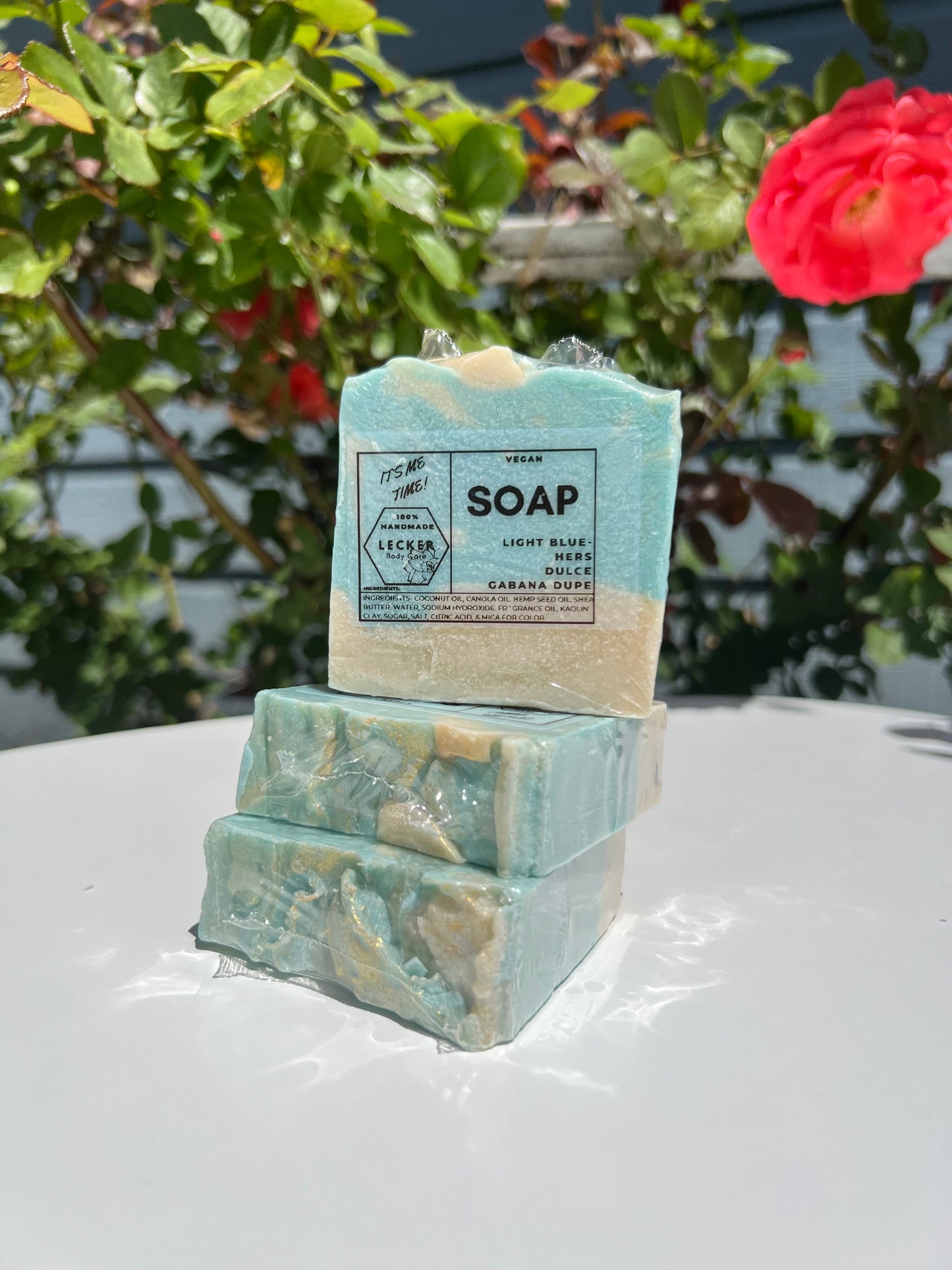 Light Blue-Hers Dulce Gabana dupe- Handcrafted Soap