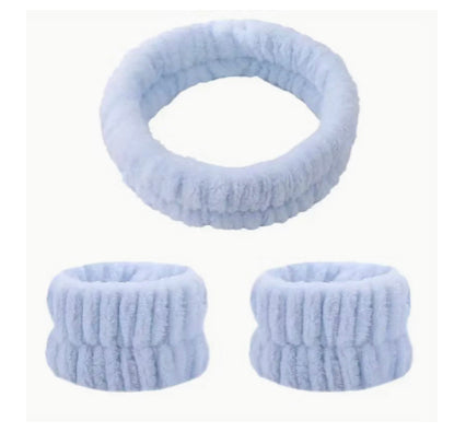 Make up fuzzy head bands with wristband-Hair