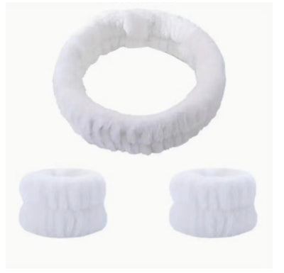 Make up fuzzy head bands with wristband-Hair