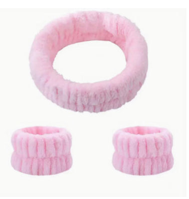 Make up fuzzy head bands with wristband-Hair